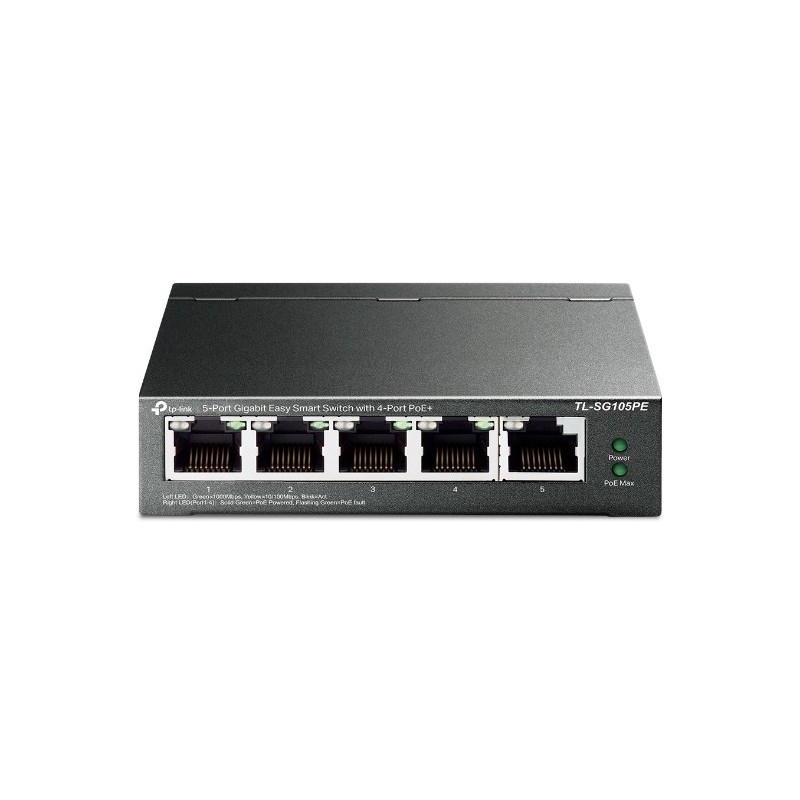 (Desprecintado) TP-LINK TL-SG105PE - No administrado L2 Gigabit Ethernet (10 100 1000) Negro - PoE