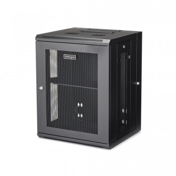 (Reacondicionado) StarTech.com RK1520WALHM, 90 kg, Wall mounted rack, Acero, Acero, Negro, Cerrado