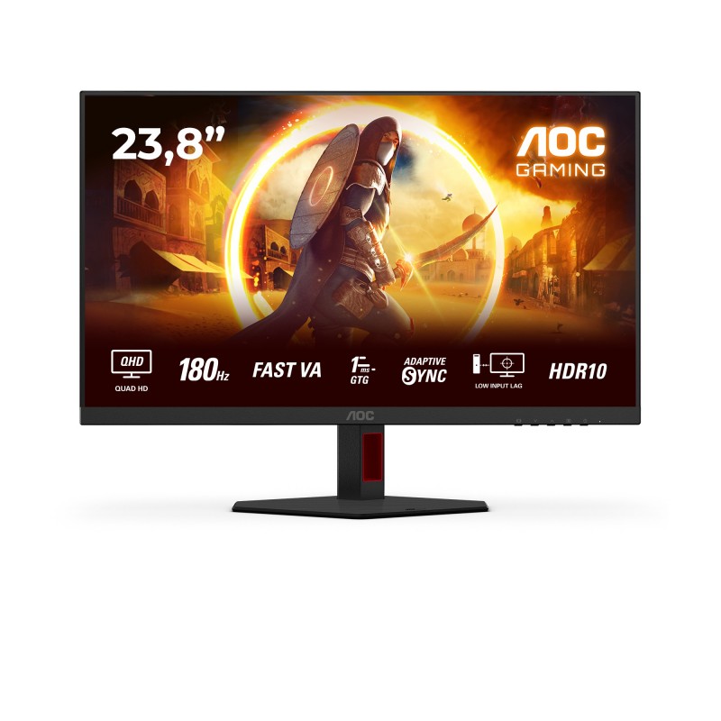 AOC G4 Q24G4RE - 23.8" Quad HD - LED - Negro, Rojo - 180Hz