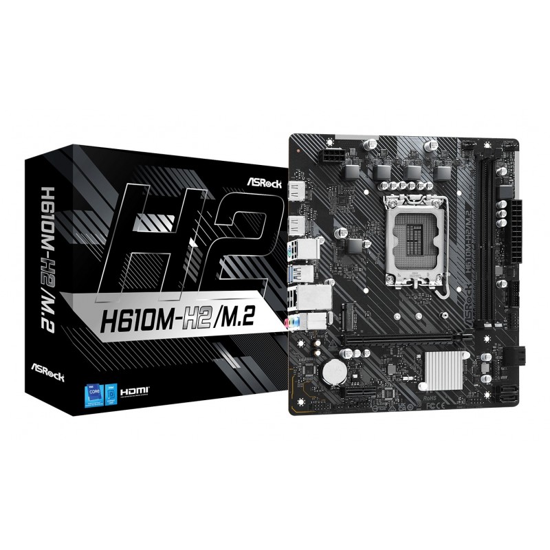 Asrock H610M-H2 M.2 - LGA 1700 - micro ATX - Intel H610 90-MXBP70-A0UAYZ