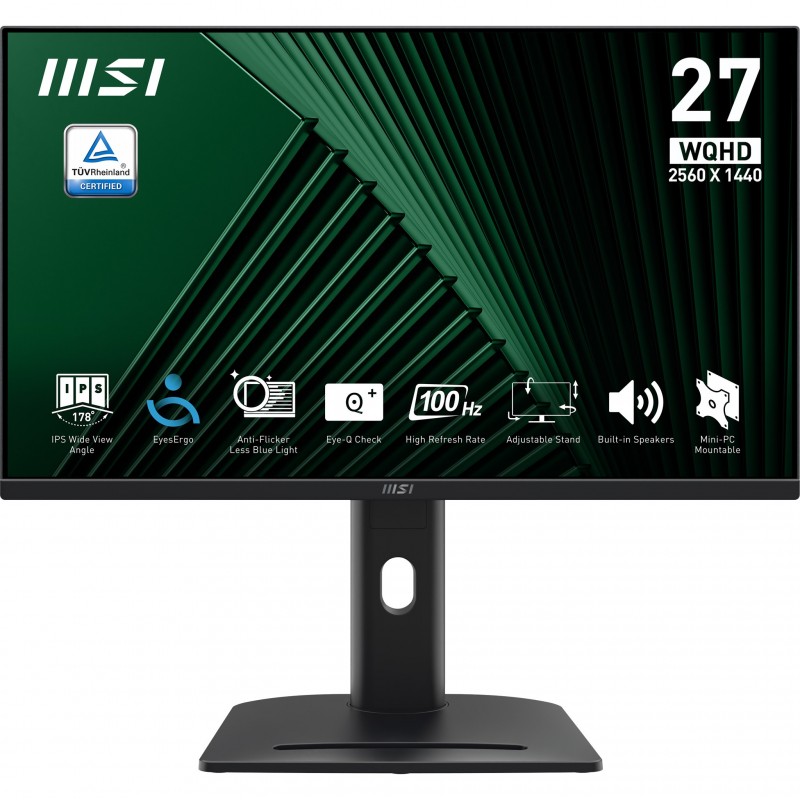 MSI Pro MP275QPG - 27" Wide Quad HD - LCD - Negro - 100Hz 9S6-3PC39M-072