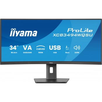 iiyama ProLite XCB3494WQSU-B1 - 34" UltraWide Quad HD - LED - Negro - 120Hz