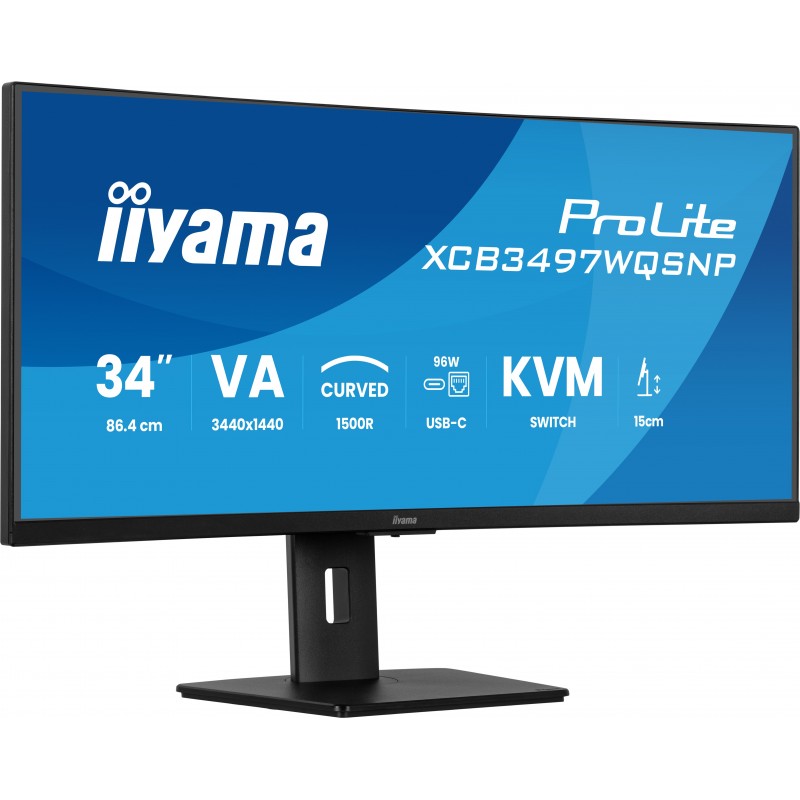 iiyama ProLite XCB3497WQSNP-B1 - 34" UltraWide Quad HD - LED - Negro - 120Hz