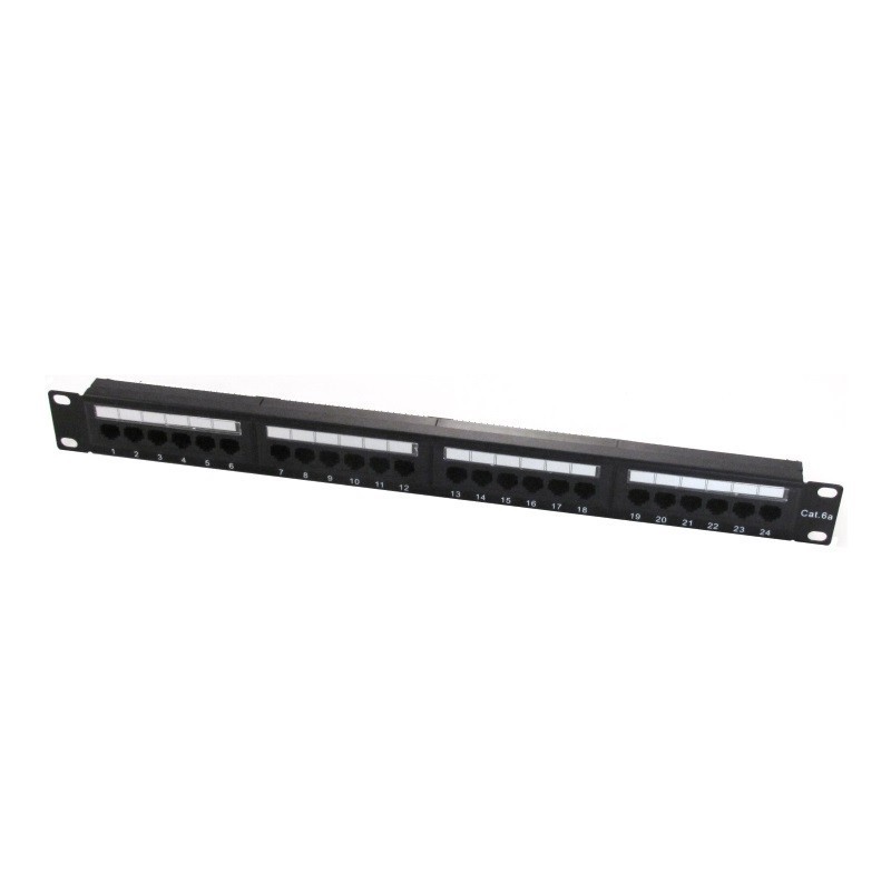WP 19" Patch Panel Cat.6a UTP 24 RJ45 ports 1U WPC-PAN-6AU-24