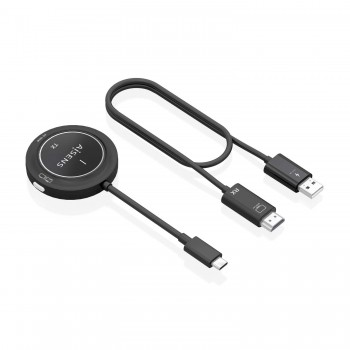 AISENS USB-C A HDMI Inalambrico 1080P 30m + USB-C PD 100W, Negro ASWL-H2KC30M004-BK