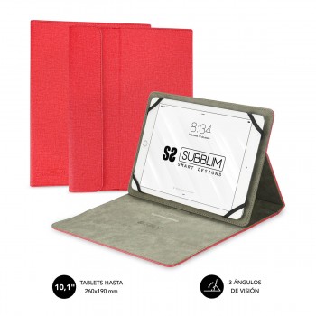 SUBBLIM Funda Tablet Clever Stand Tablet Case 10,1" Red SUB-CUT-1CT002
