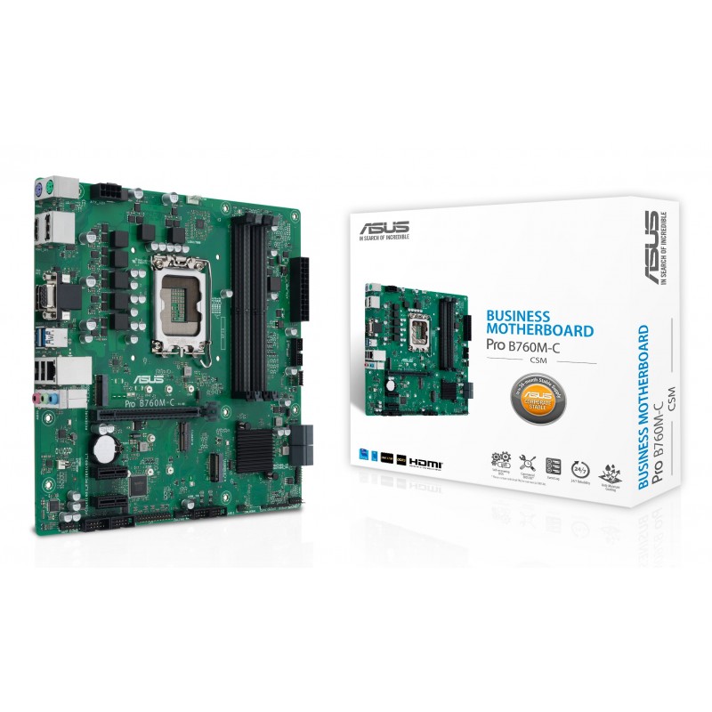 ASUS PRO B760M-C-CSM - LGA 1700 - micro ATX - Intel B760 90MB1DX0-M1EAYC