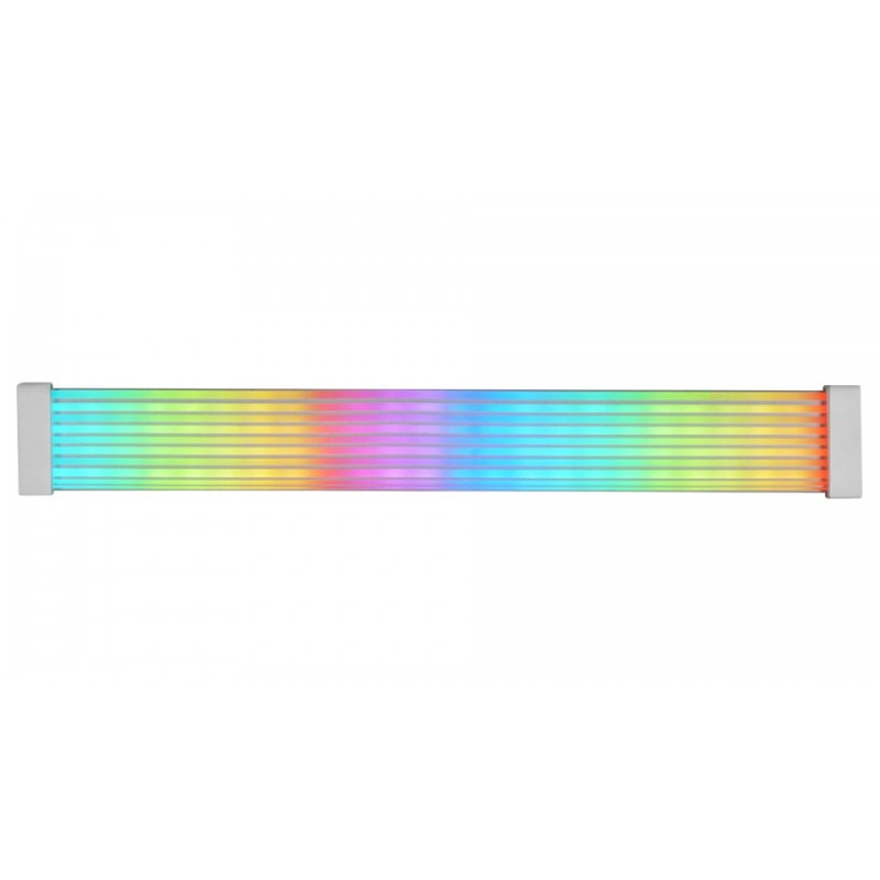 Mars Gaming MCA-16X, Cable de Alimentación ARGB 16PIN (8+8) PCIe para Tarjeta Gráfica, LEDs Ultra-br MCA16X