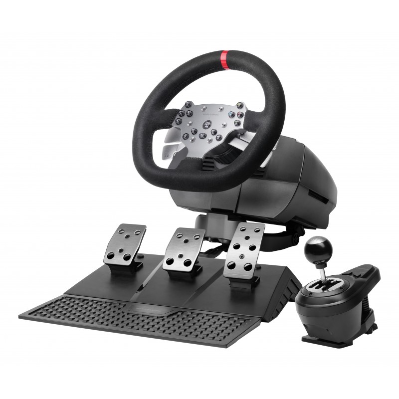 Mars Gaming MWHRSX mando y volante Negro Volante + Pedales Analógico Digital Android, PC, PlayStatio