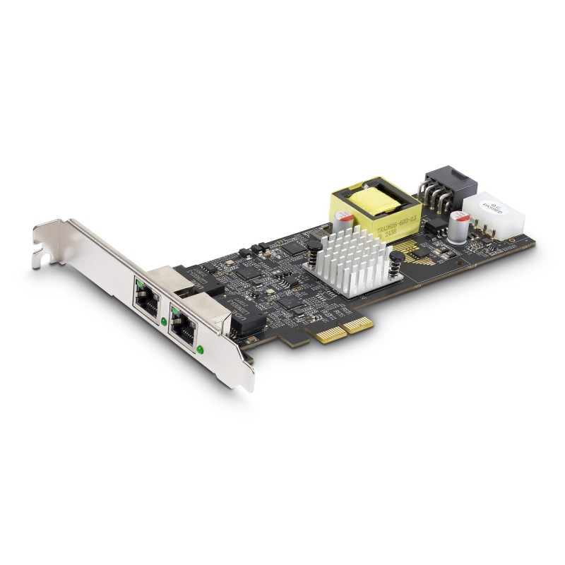StarTech.com Tarjeta de Red Ethernet PCIe de 2 Puertos PoE de 2,5Gb - Tarjeta de Red NBASE-T - Adapt PR22GIP-NETWORK-CARD