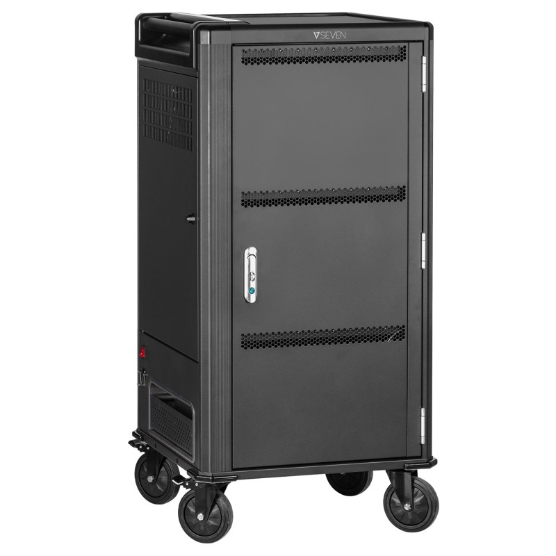V7 Armario de carga - 30 dispositivos con USB-C PD precableados con corriente SCHUKO CHGCT30USBCPD-2E