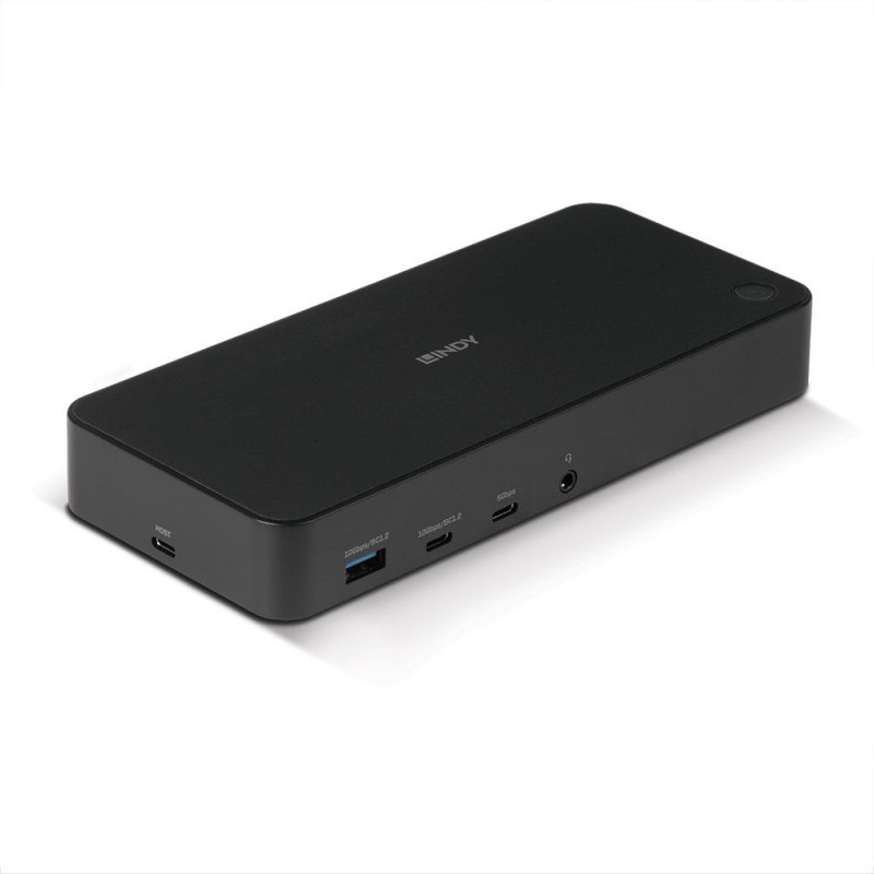 Lindy 43366 base para portátil y replicador de puertos Acoplamiento USB 3.2 Gen 2 (3.1 Gen 2) Type-C