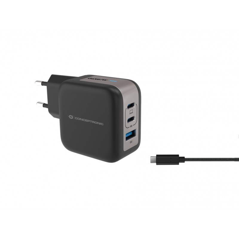 Conceptronic ALTHEA17B cargador de dispositivo móvil Universal Negro Corriente alterna Carga rápida 