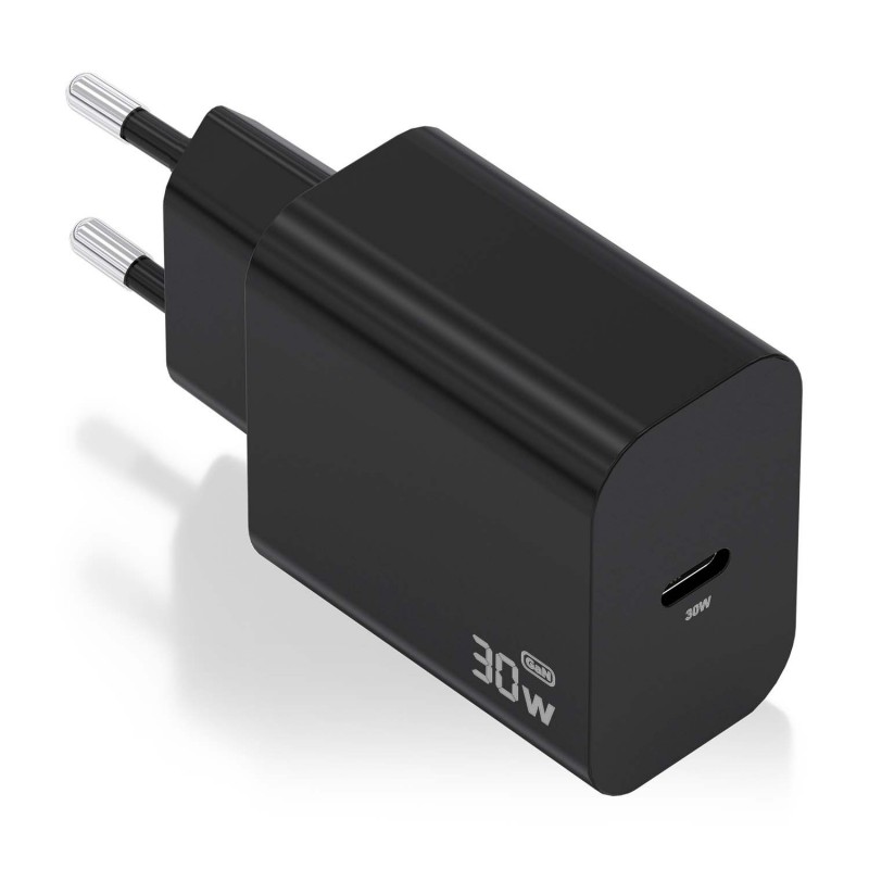 AISENS Cargador GaN 30W, 1xUSB-C PD3.0, Negro A110-0941