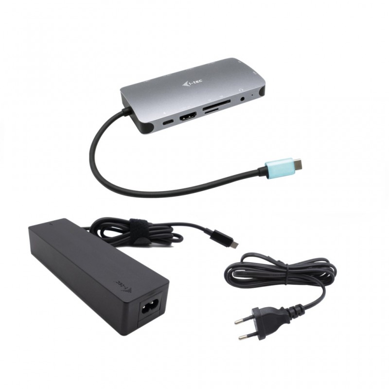 i-tec Metal USB-C Nano Dock HDMI VGA with LAN + Charger 100W C31NANOVGA100