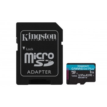 Kingston Technology Tarjeta microSDXC Canvas Go Plus Gen4 de 1000GB MicroSD Class 3 (U3) - Clase 10 SDCG4 1TB