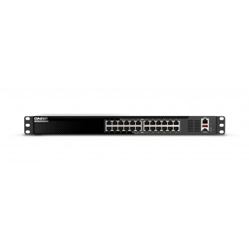 QNAP QSW-M3224-24T switch Gestionado L3 10G Ethernet (100 1000 10000) 1U Negro, Plata