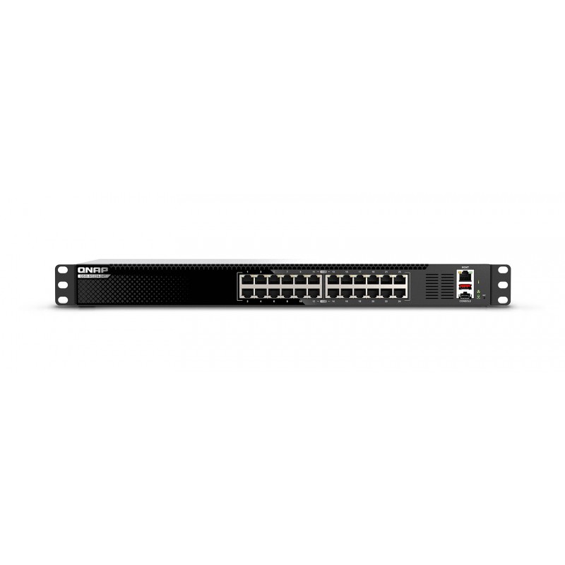 QNAP QSW-M3224-24T switch Gestionado L3 10G Ethernet (100 1000 10000) 1U Negro, Plata