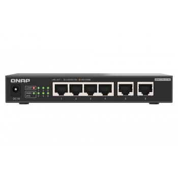 QNAP QSW-2104-2T-R2 switch No administrado 10G Ethernet (100 1000 10000) Escritorio Negro
