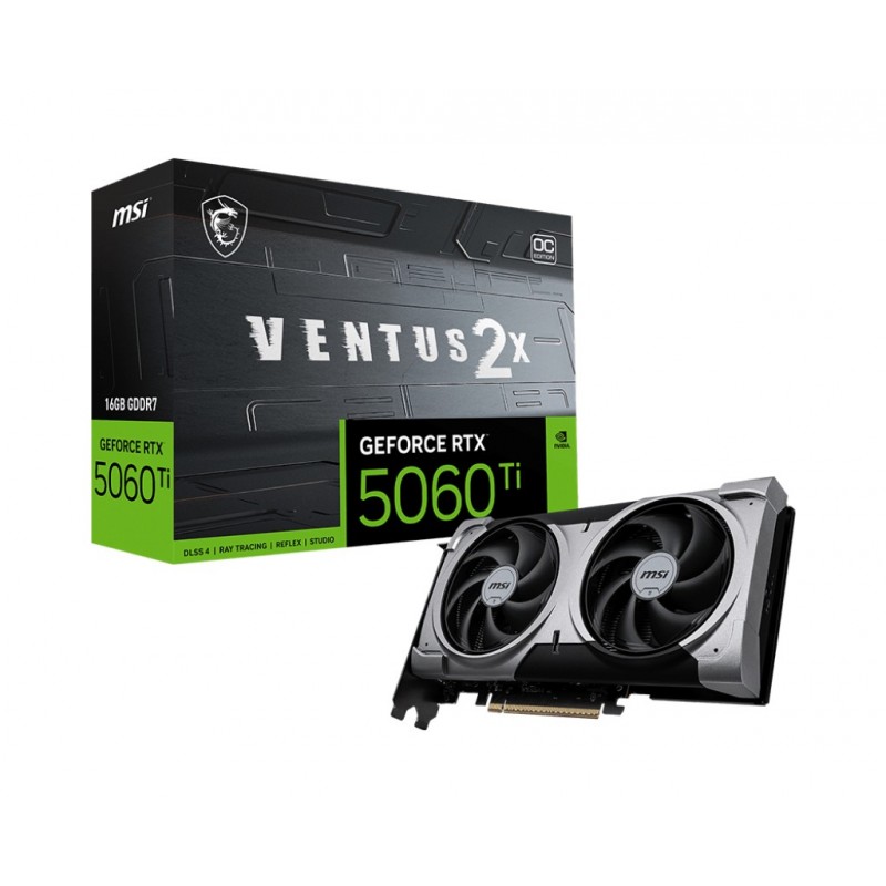 MSI VENTUS GeForce RTX 5060 TI 16G 2X OC PLUS NVIDIA 16 GB GDDR7 912-V535-005