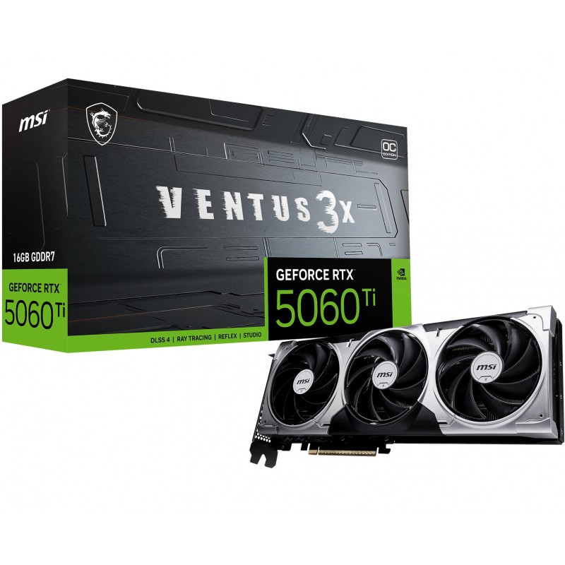 MSI VENTUS GeForce RTX 5060 TI 16G 3X OC NVIDIA 16 GB GDDR7 912-V812-077