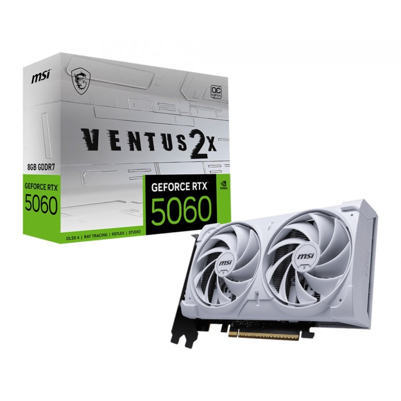 MSI GeForce RTX 5060 8G VENTUS 2X OC WHITE NVIDIA 8 GB GDDR7 912-V537-003
