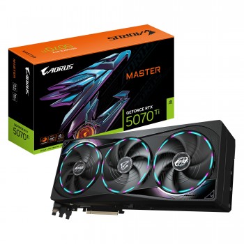 GIGABYTE AORUS GeForce RTX 5070 Ti MASTER 16G Tarjeta Gráfica - 16GB GDDR7, 256 bits, PCI-E 5.0, 267 9VN507TAM-00-G10