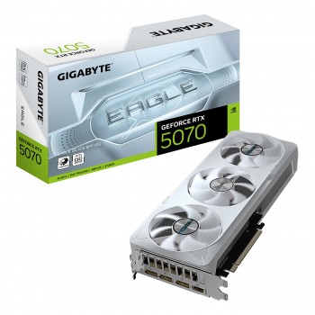 GIGABYTE GeForce RTX 5070 EAGLE OC ICE SFF 12G Tarjeta Gráfica - 12GB GDDR7, 192 bits, PCI-E 5.0, 25 9VN5070EOI-00-G10