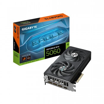 GIGABYTE GeForce RTX 5060 EAGLE OC 8G Tarjeta Gráfica - 8GB GDDR7, 128bit, PCI-E 5.0, 2550 MHz Frecu 9VN5060EO-00-G10