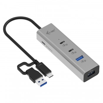 i-tec Metal Universal Charging HUB 2xUSB-C + 2x USB-A Port + Power Delivery 85W CAHUBMETAL2A2CPD