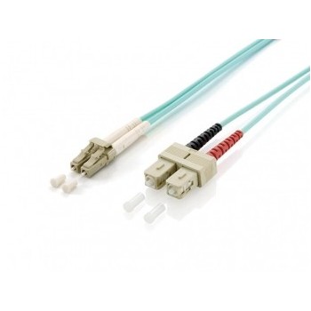 EQUIP 255317 Cable DE Fibra OPTICA 15 M LSZH OM3 2X LC 2X SC Turquesa
