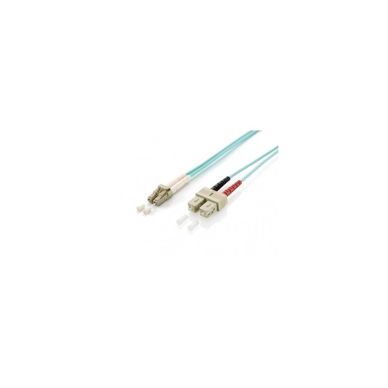 EQUIP 255317 Cable DE Fibra OPTICA 15 M LSZH OM3 2X LC 2X SC Turquesa
