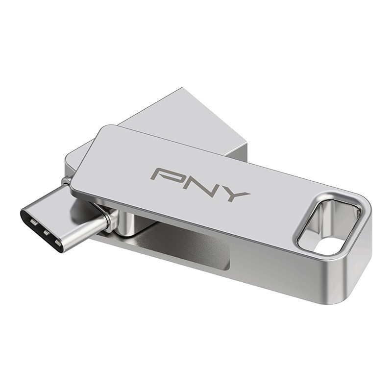 PNY DUO LINK 64GB - USB Type-A   USB Type-C - Acero inoxidable P-FDI64GDULINKTYC-GE