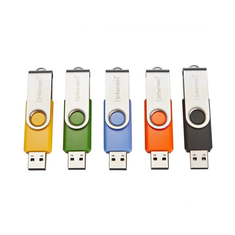 Intenso Basic Line 8GB - USB Type-A - Negro, Azul, Verde, Naranja, Amarillo 3503561