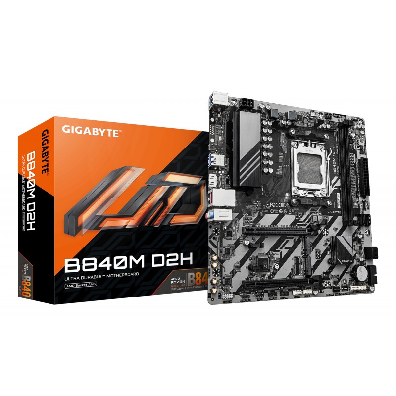 GIGABYTE B840M D2H  AMD Ryzen 9000 - Socket AM5 - micro ATX - AMD B840 9MB84MD2H-00-G10