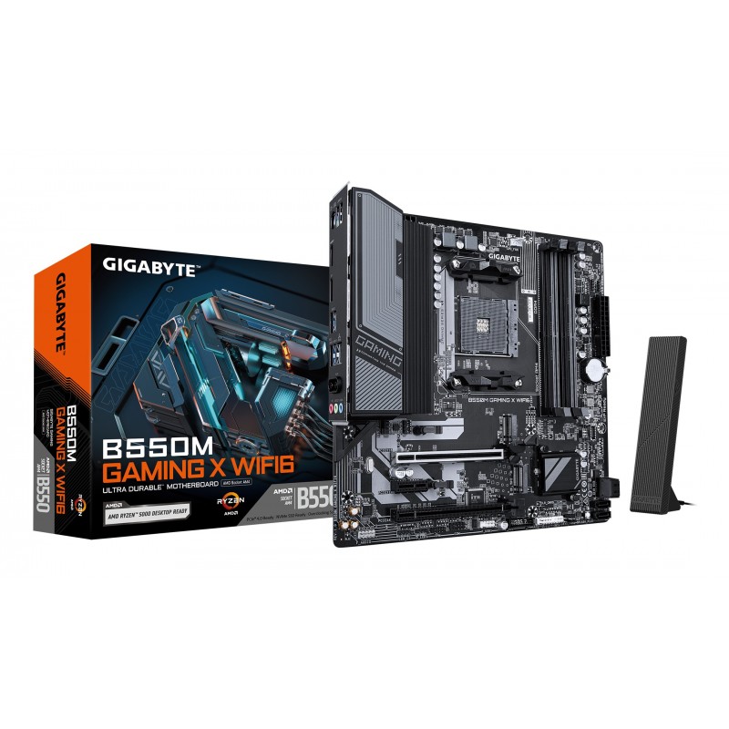 GIGABYTE B550M GAMING X WIFI6 AMD - Socket AM4 - micro ATX - AMD B550 9MB55MGW-00-G10