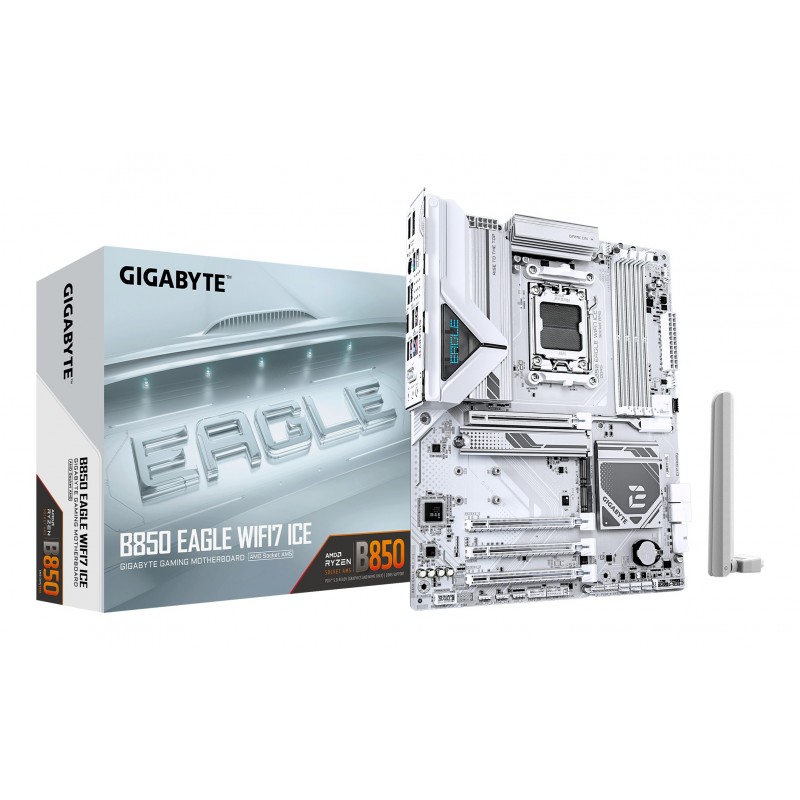 GIGABYTE B850 EAGLE WIFI7 ICE AMD - Socket AM5 - ATX - AMD B850 9MB85GL7E-00-G10