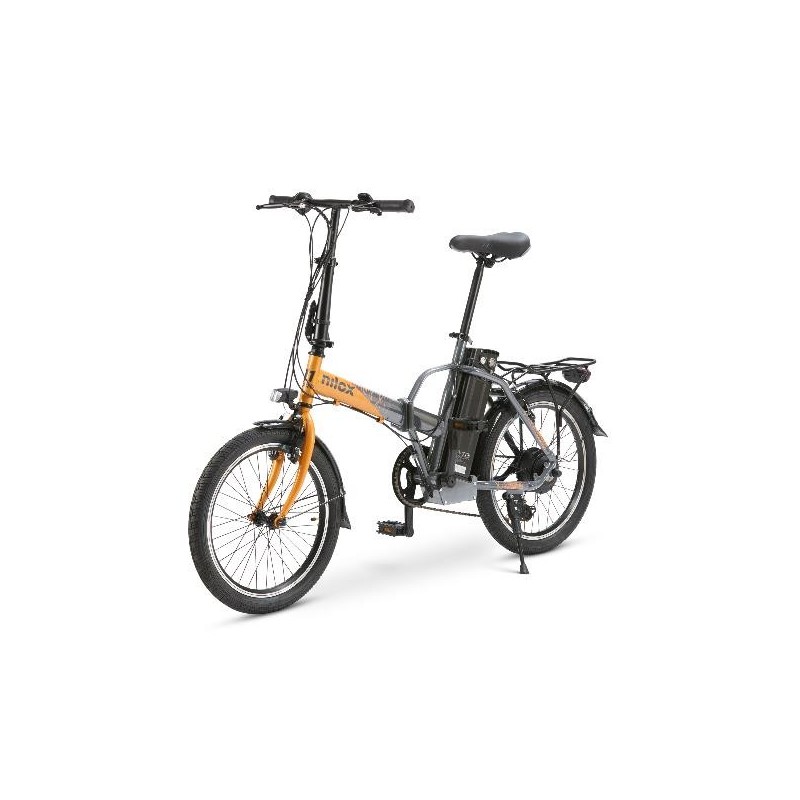Nilox NXEBJ1PROOG bicicleta eléctrica Negro, Naranja Acero 50,8 cm (20") 23,5 kg Litio