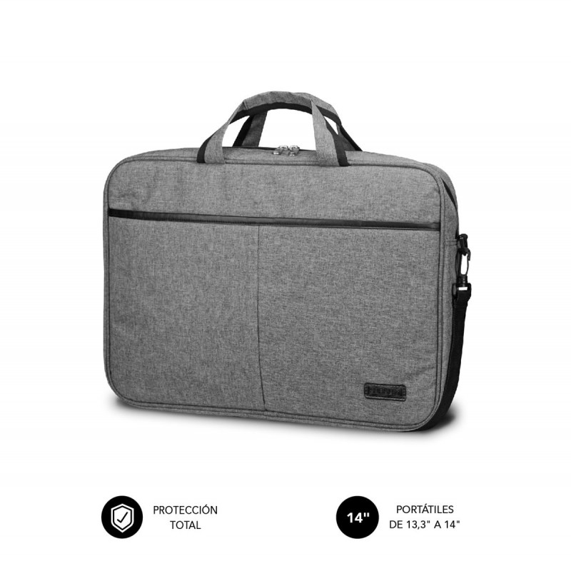 SUBBLIM Maletín Ordenador Elite Laptop Bag 13 - 14" - Gris - Maletín Toploader  SUB-LB-3ELB001