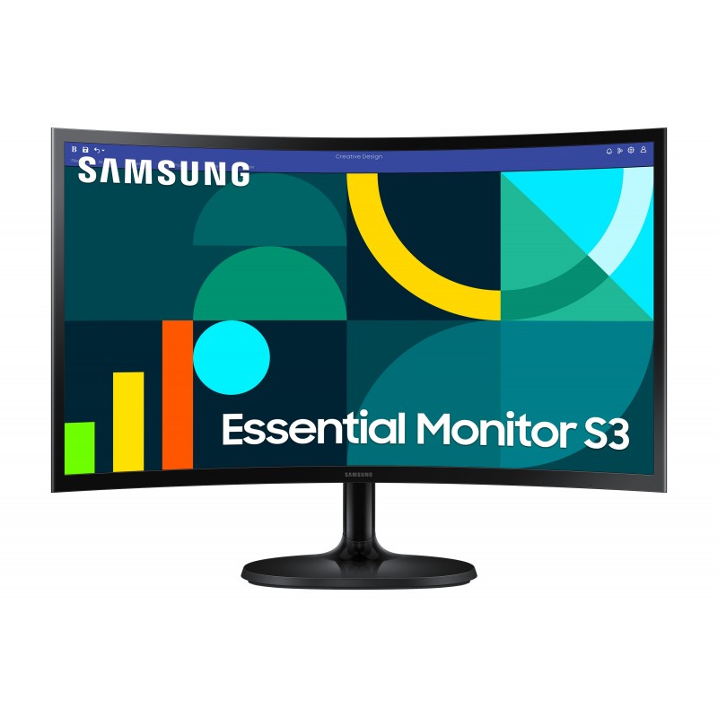 Monitor Profesional Curvo Samsung Essential Monitor S3 S36GD S24D364GAU - 24" - Full HD - Negro LS24D364GAUXEN