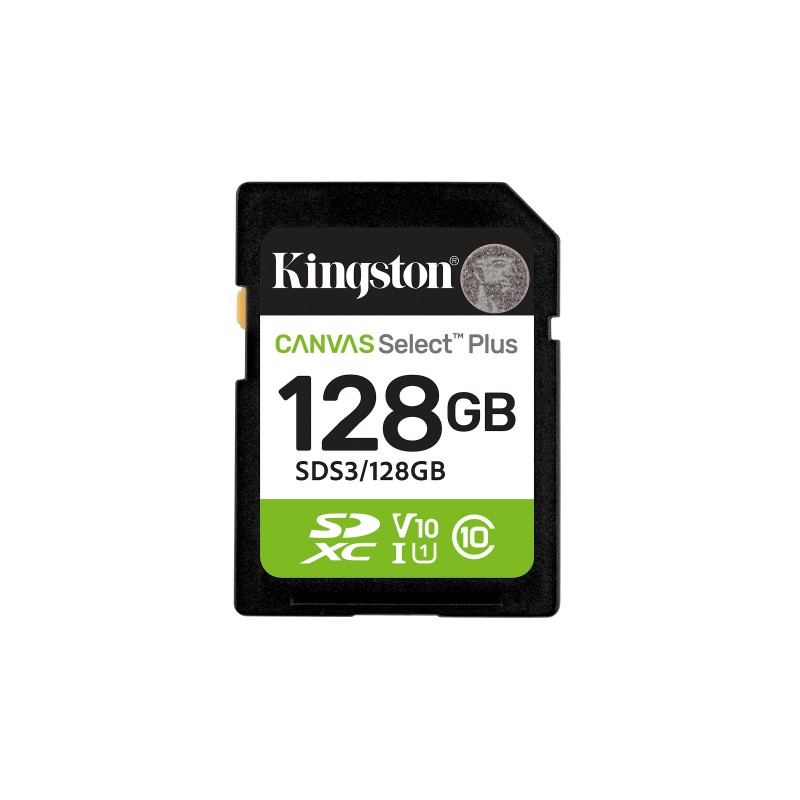 Kingston Technology 128 GB SDXC Canvas Select Plus Gen3 150 MB s C10 UHS-I U1 V10 SDS3 128GB