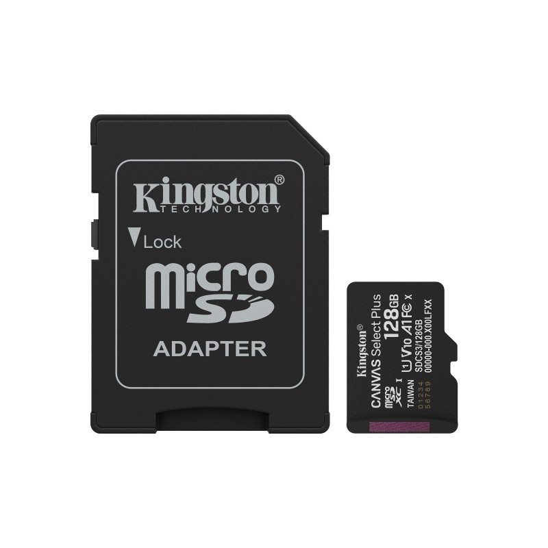 Kingston Technology 128GB microSDXC Canvas Select Plus Gen3 150MB s A1   SDCS3 128GB