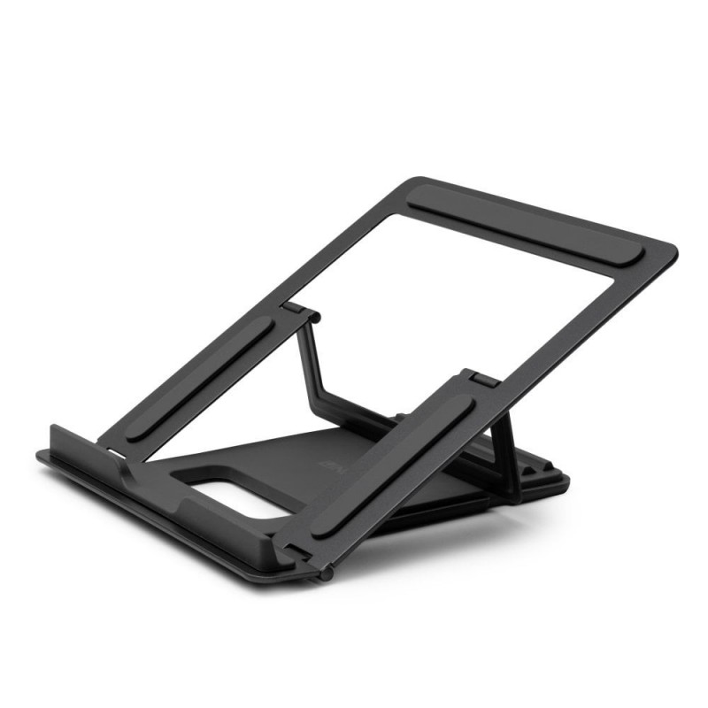 Lindy 20917 soporte para ordenador portátil Mesita plegable para ordenador portátil Negro, Plata