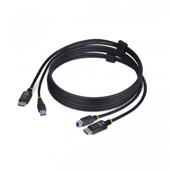 StarTech.com Cable KVM DisplayPort y USB 3.0 5Gbps de 1,8m - 4K 60Hz - Cable Combo DP 1.2 y USB para DU1226-KVM-CABLE