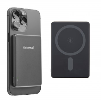 Intenso Batería Externa Magnética MW5000 5000 mAh – Compatible con MagSafe, Carga Inalámbrica 15W, U 7344024