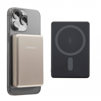 Intenso Batería Externa Magnética MW10000 10000 mAh – Compatible con MagSafe, Carga Inalámbrica 15W, 7344031