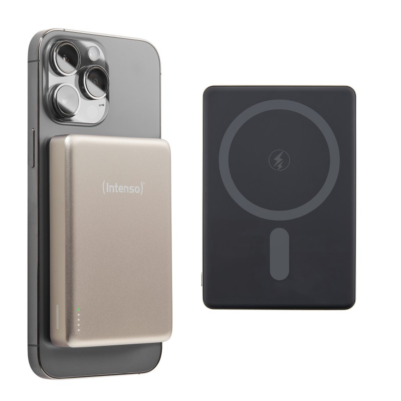 Intenso Batería Externa Magnética MW10000 10000 mAh – Compatible con MagSafe, Carga Inalámbrica 15W, 7344031