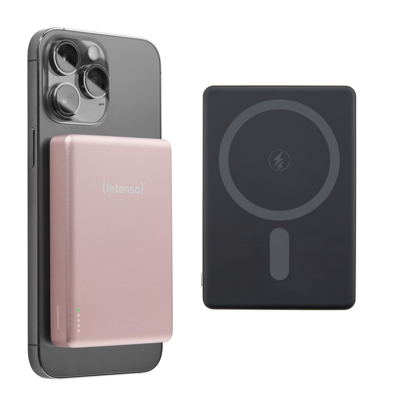 Intenso Batería Externa Magnética MW10000 10000 mAh – Compatible con MagSafe, Carga Inalámbrica 15W, 7344033