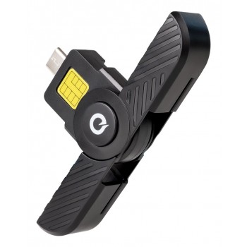 TooQ Lector Tarjetas Inteligentes, DNI Electrónico, USB-C, Negro TQR-3011B