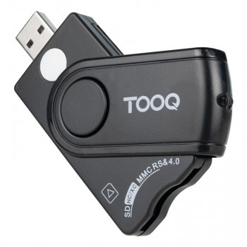 TooQ Lector Tarjetas Inteligentes, DNI Electrónico, SIM, SD, SF, USB-A, Negro TQR-3012B